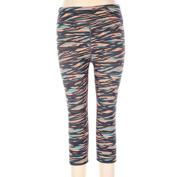 Under Armour Black and Orange Athletic Leggings - Picture 2 of 4